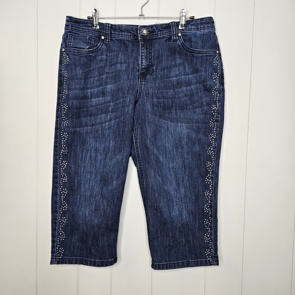 Christopher & Banks Women's Capris Blue Jean Size 12 Petite